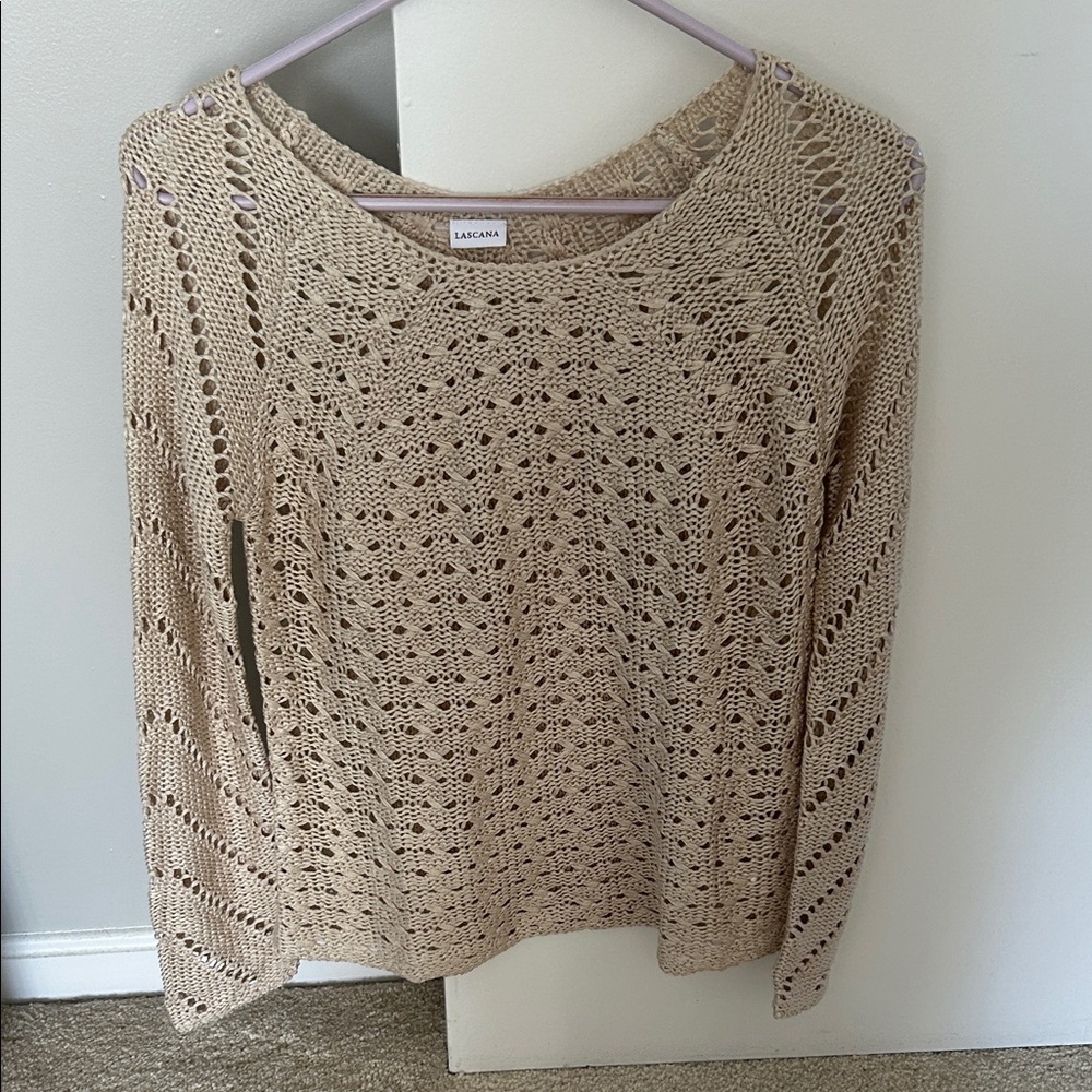 Lacausa Women's Tan Knit Sweater